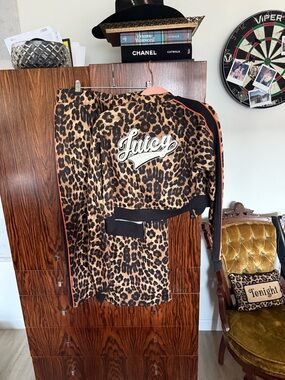 Juicy Couture Leopard Print Track Skirt set